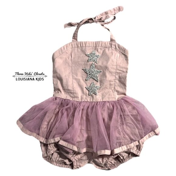 Lulu Stars Other - Lulu Stars Sz 5 Skirted Halter Romper
